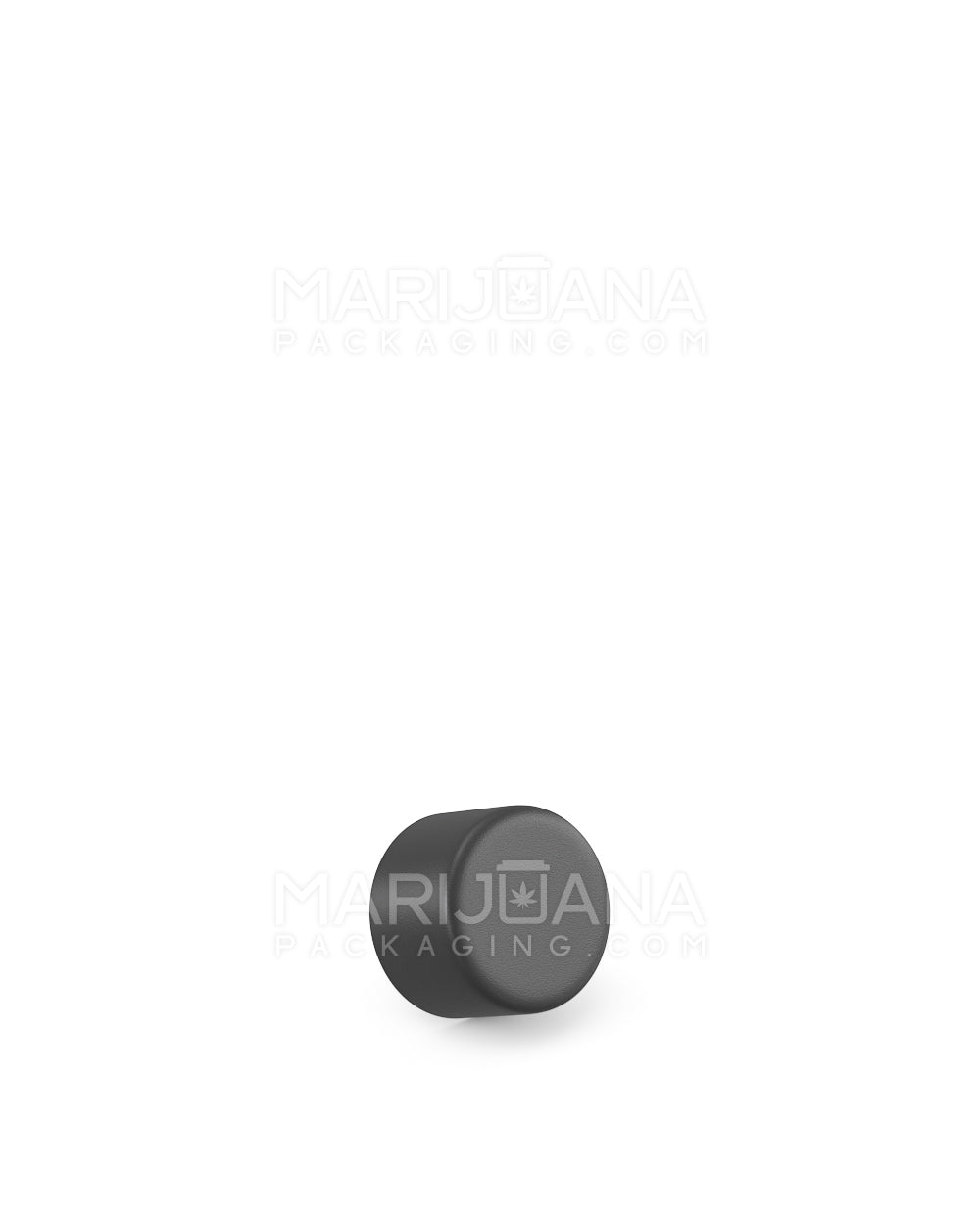 Child Resistant Smooth Push Down & Turn Plastic Caps for Glass Tube w/ Foam Liner | 20mm - Matte Black | Sample