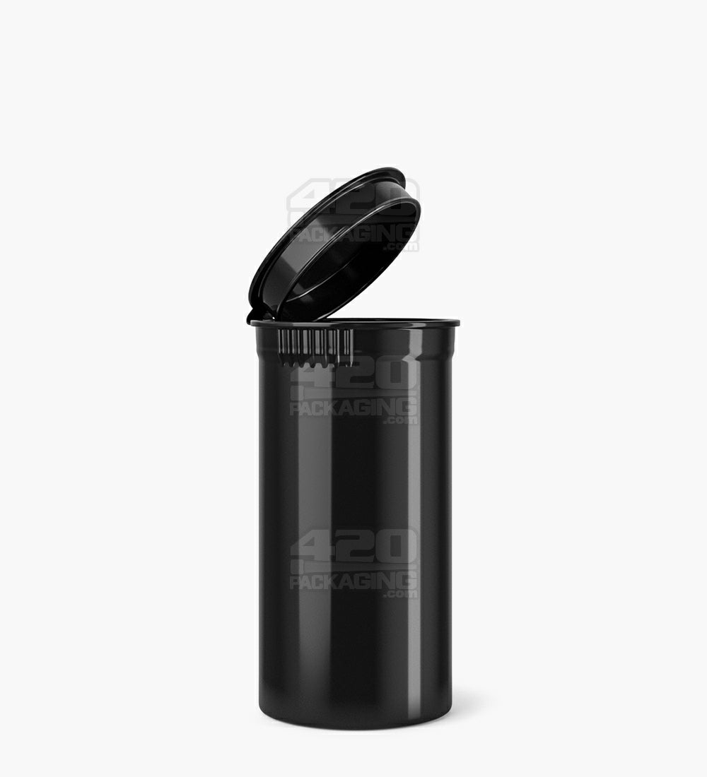 Child Resistant | Opaque Black Pop Top PCR Bottles | 13dr - 2g - 315 Count