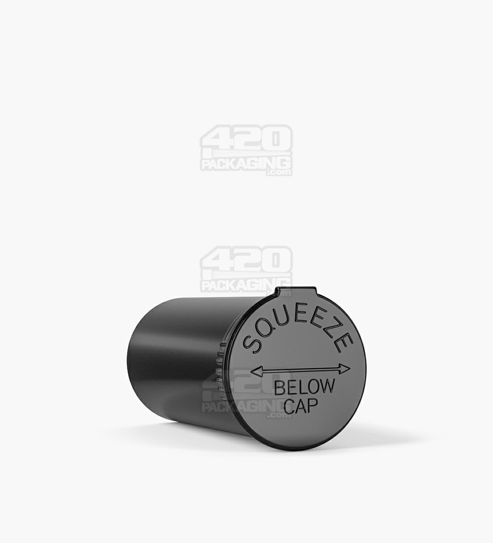 Child Resistant | Opaque Black Pop Top PCR Bottles | 13dr - 2g - 315 Count