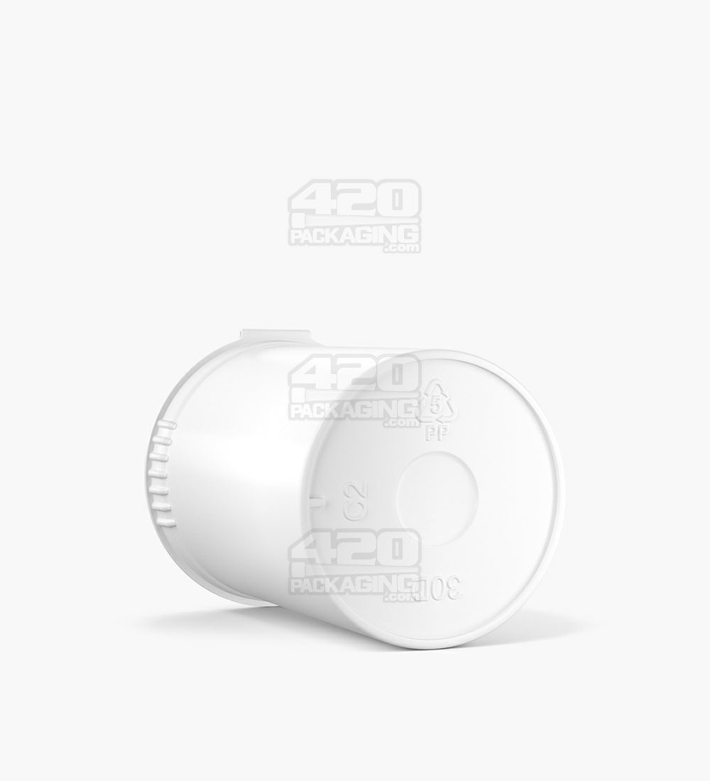 Child Resistant & Sustainable | 100% Biodegradable Opaque White Pop Top Bottles | 30dr - 7g - 150 Count