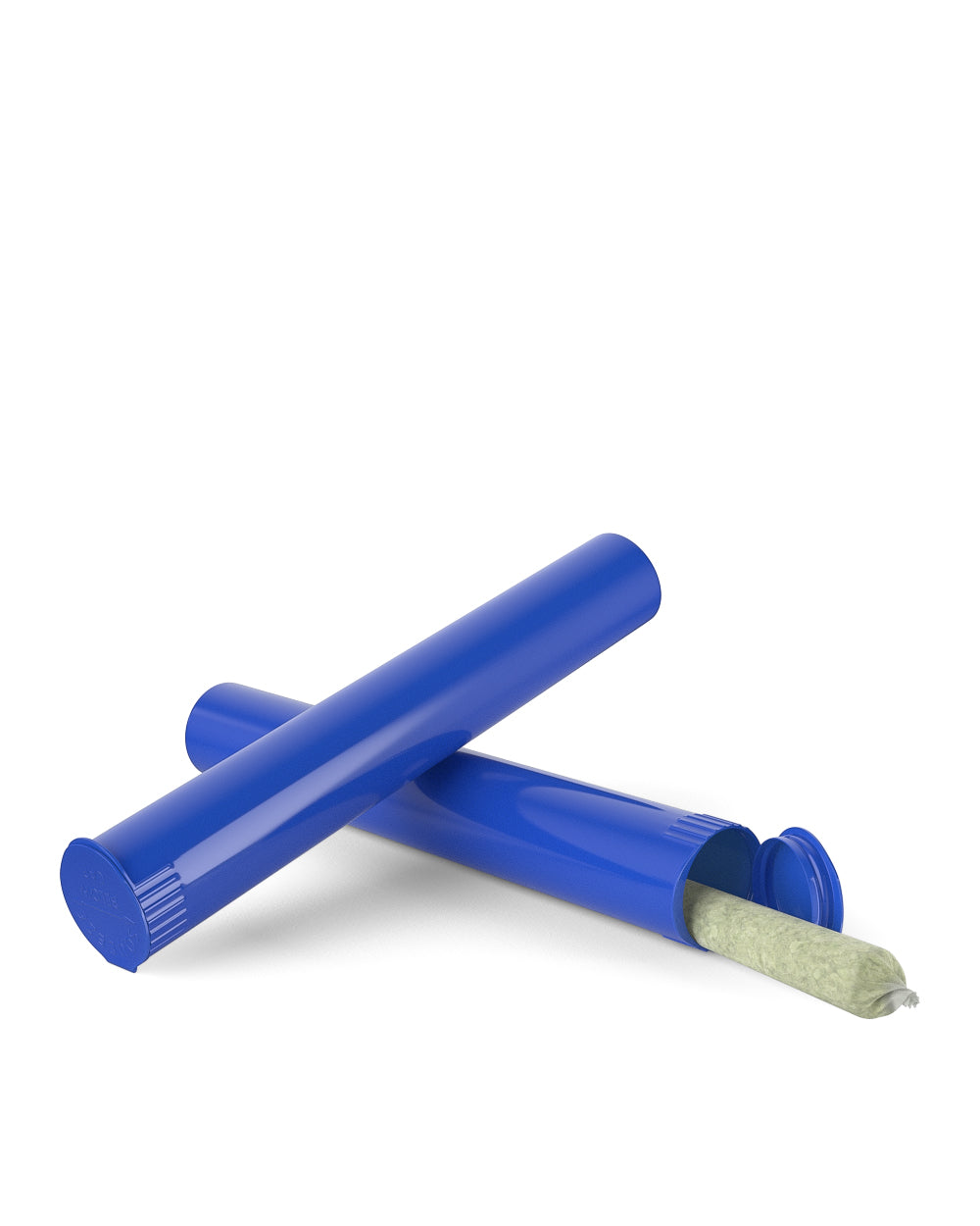 Child Resistant | King Size Pop Top Opaque Plastic Pre-Roll Tubes | 116mm - Blue - 1000 Count