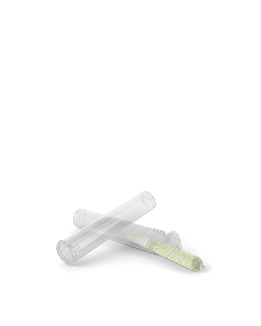 Child Resistant | Pop Top Plastic Pre-Roll Tubes | 70mm - Clear - 1000 Count