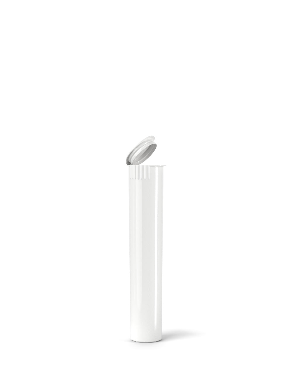 Child Resistant | Pop Top Opaque Plastic Pre-Roll Tubes | 70mm - White - 1000 Count