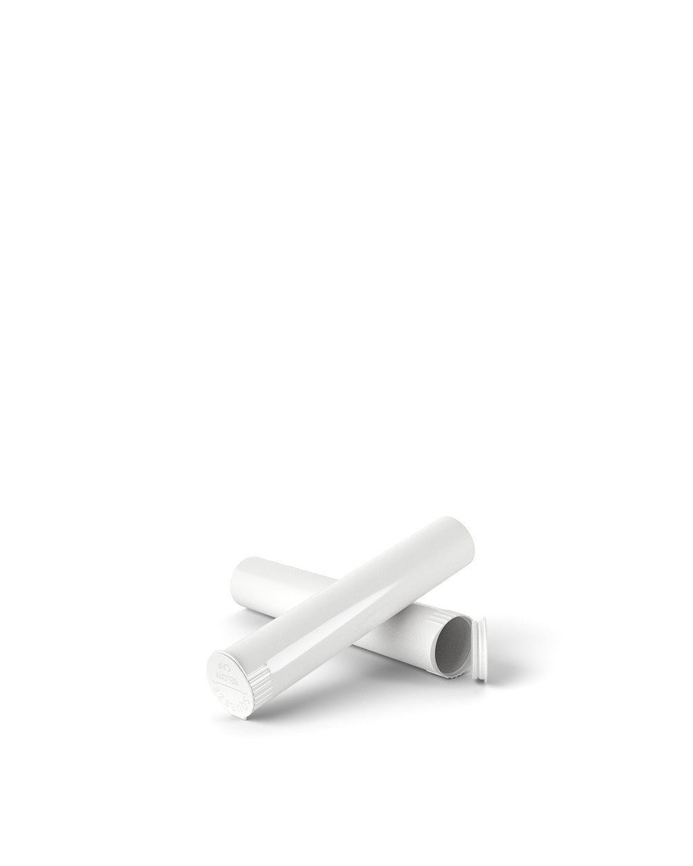 Child Resistant | Pop Top Opaque Plastic Pre-Roll Tubes | 70mm - White - 1000 Count