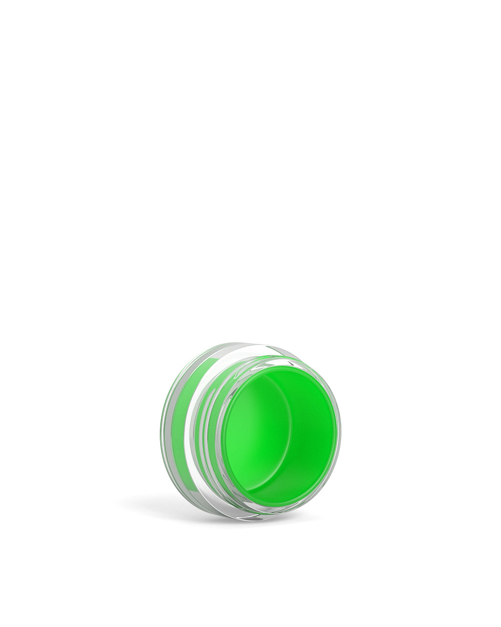 Clear Concentrate Containers w/ Screw Top Cap & Green Silicone Insert | 5mL - Plastic - 100 Count