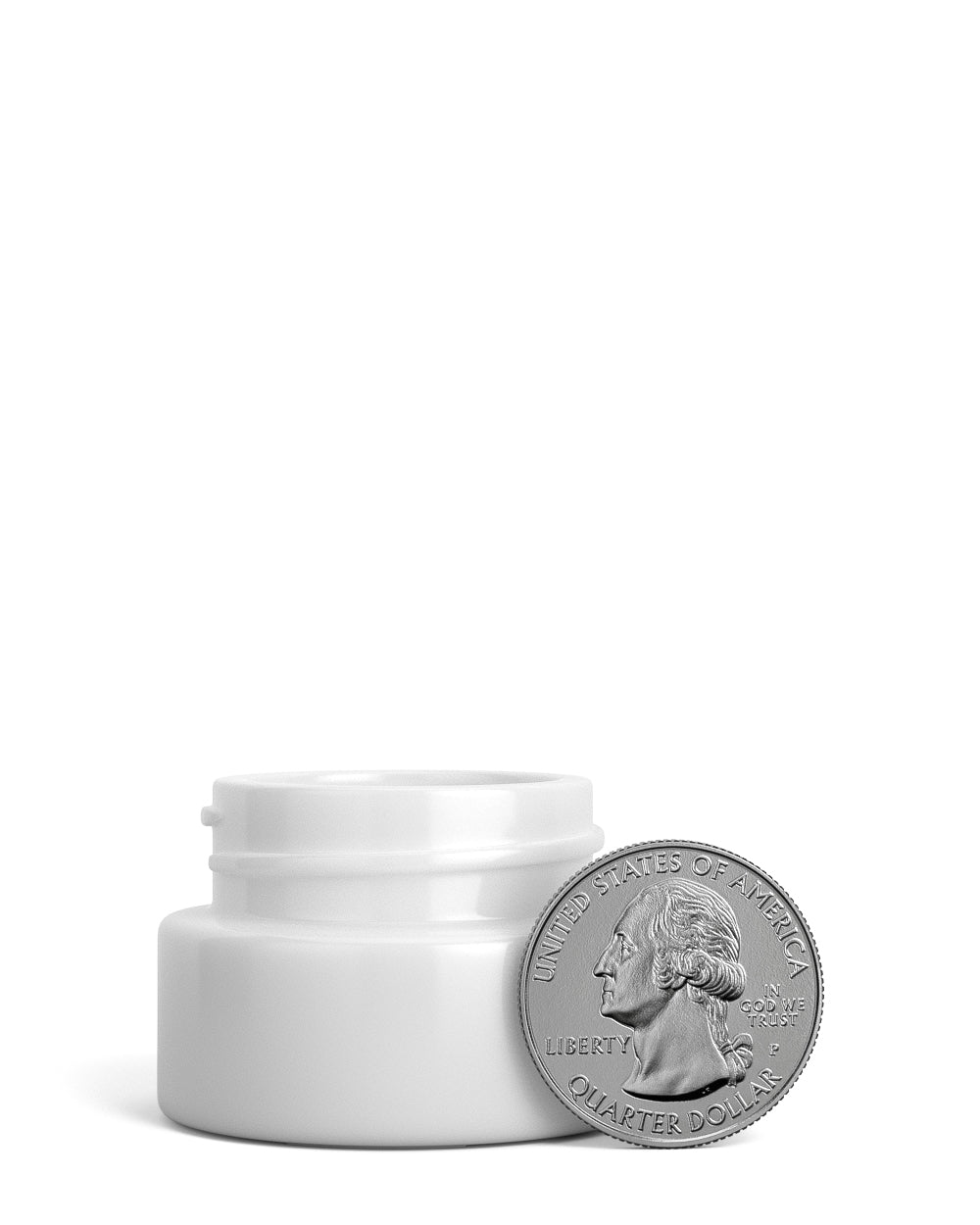 Child Resistant | Glossy White Glass Concentrate Containers w/ Cap | 32mm - 9mL - 320 Count