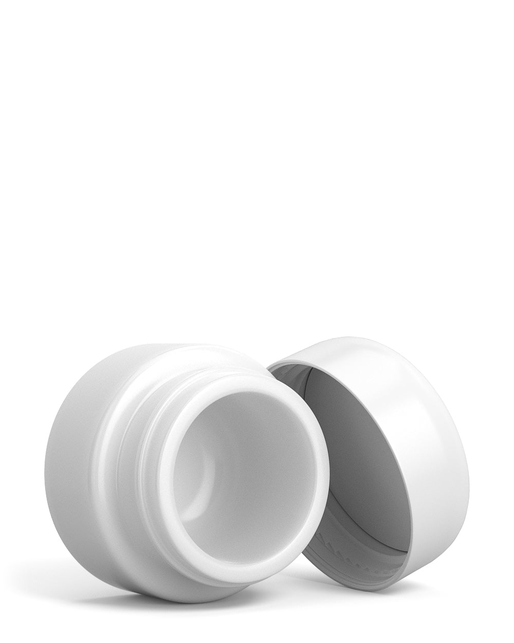Child Resistant | Glossy White Glass Concentrate Containers w/ Cap | 32mm - 9mL - 320 Count