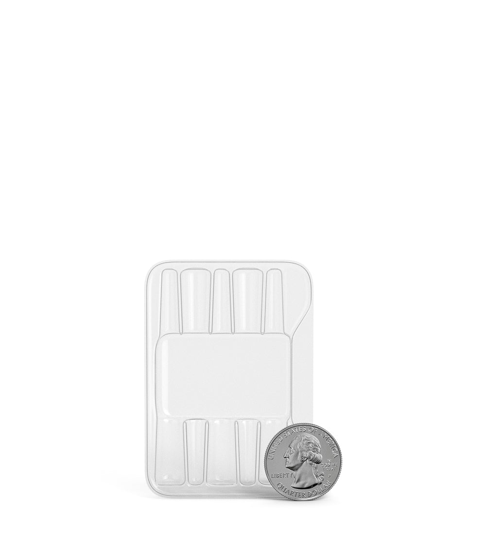 Insert Tray Box for 5 Mini Pre Rolled Cones | 70mm - Clear Plastic - 100 Count