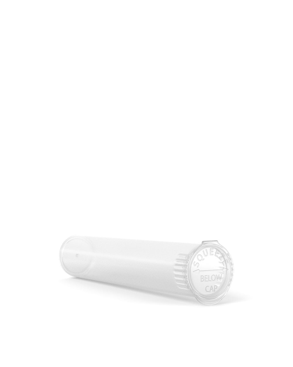 Child Resistant | 100% Biodegradable Pop Top Plastic Pre-Roll Tubes | 98mm - Clear - 1000 Count