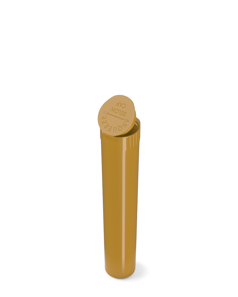 Child Resistant | Pop Top Opaque Plastic Pre-Roll Tubes | 95mm - Gold - 1000 Count