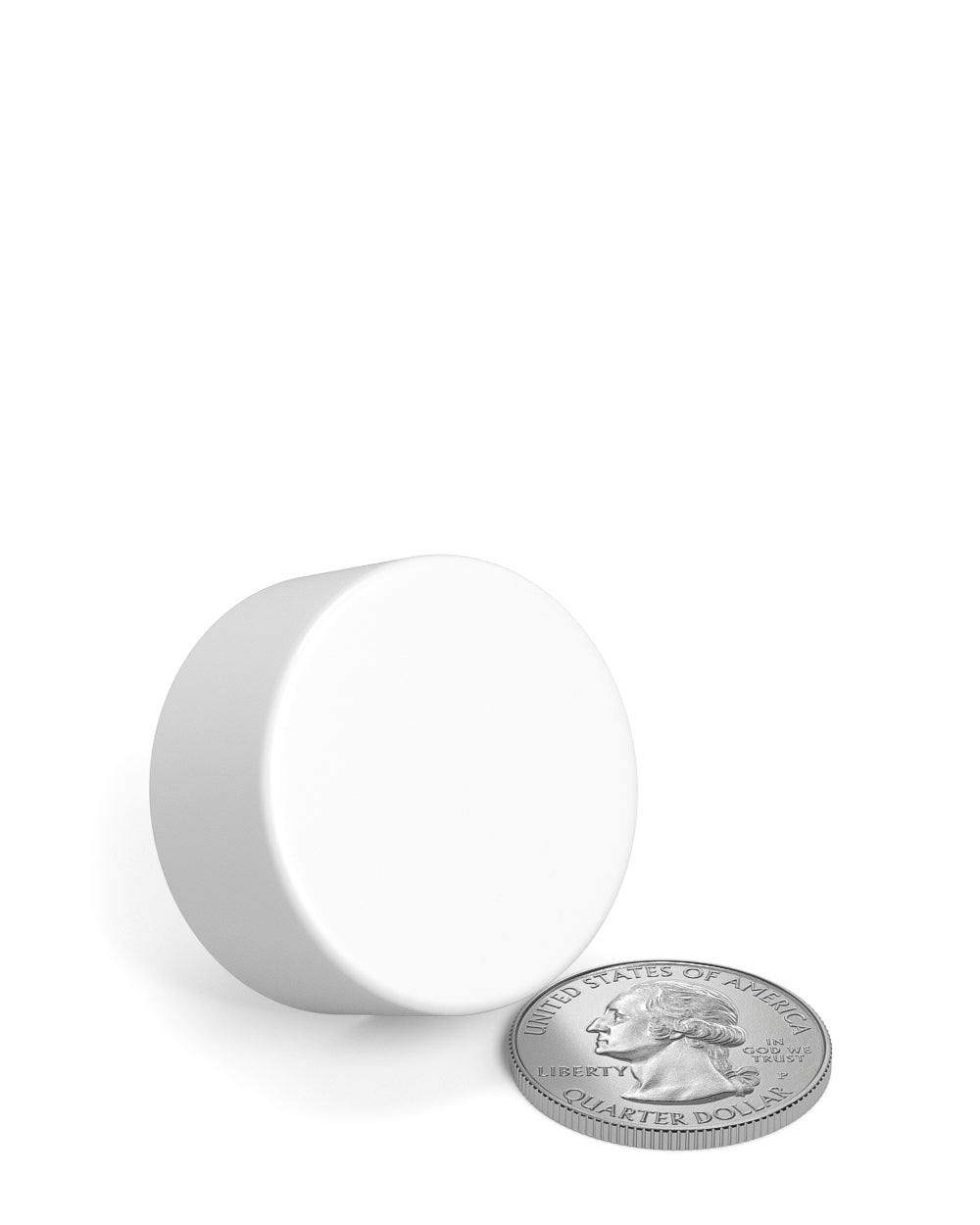 Child Resistant | Smooth Push Down & Turn Plastic Caps w/ Foil Liner | 28mm - Matte White - 504 Count
