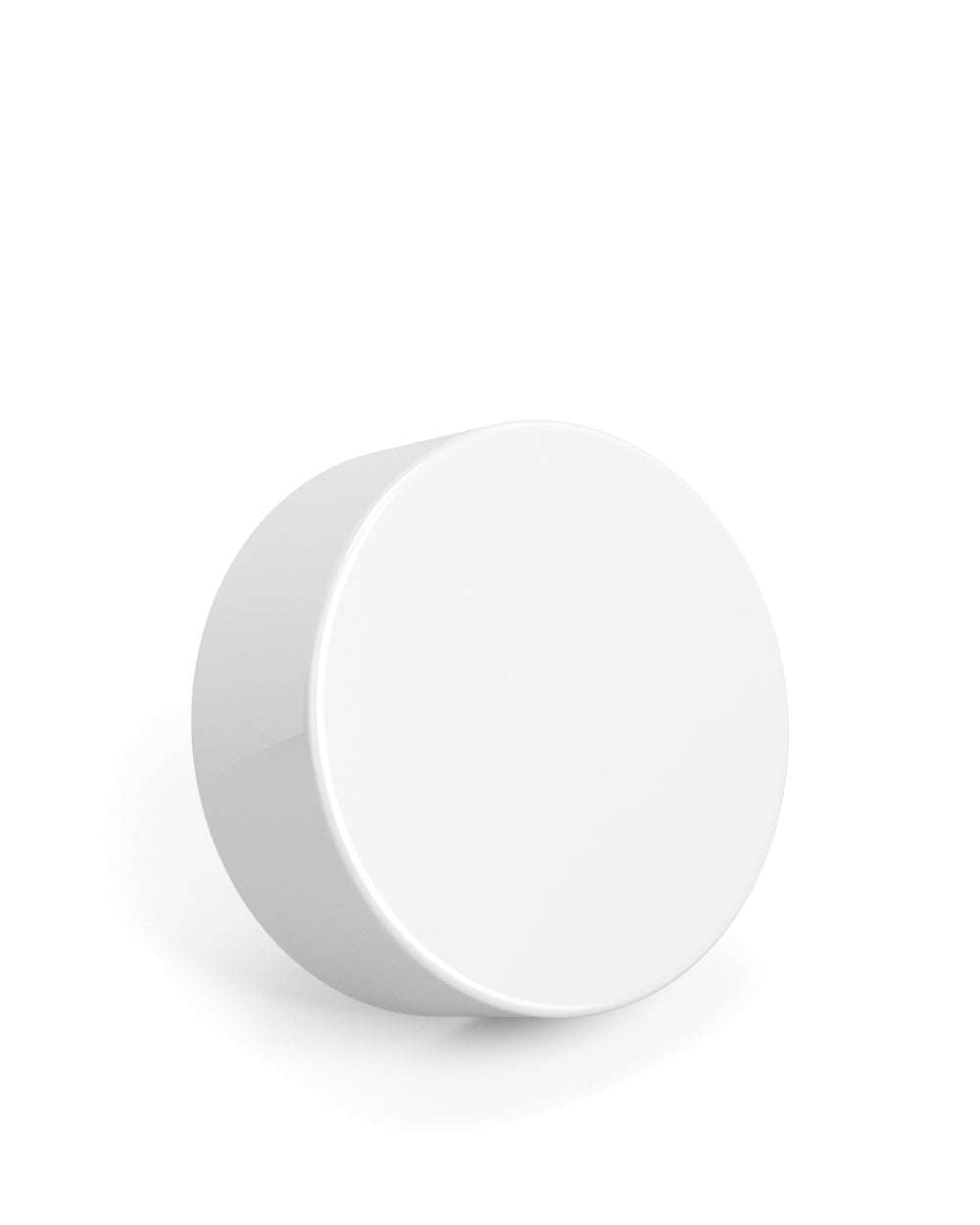 Child Resistant | Smooth Push Down & Turn Plastic PCR Caps w/ Foil Liner | 38mm - Glossy White - 320 Count