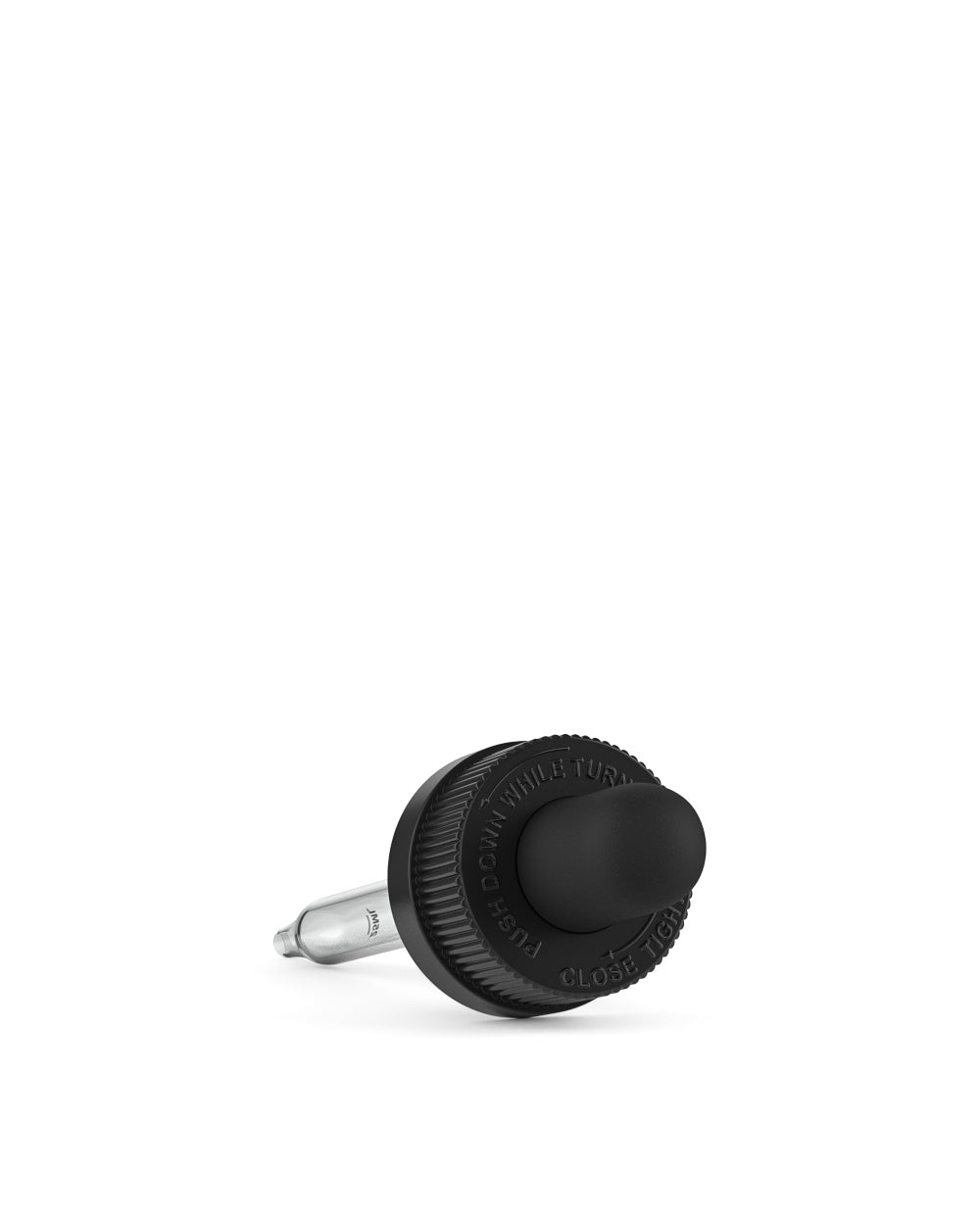 Child Resistant | Black Graduated Ribbed Glass Dropper Cap | 1oz - 1mL - 360 Count
