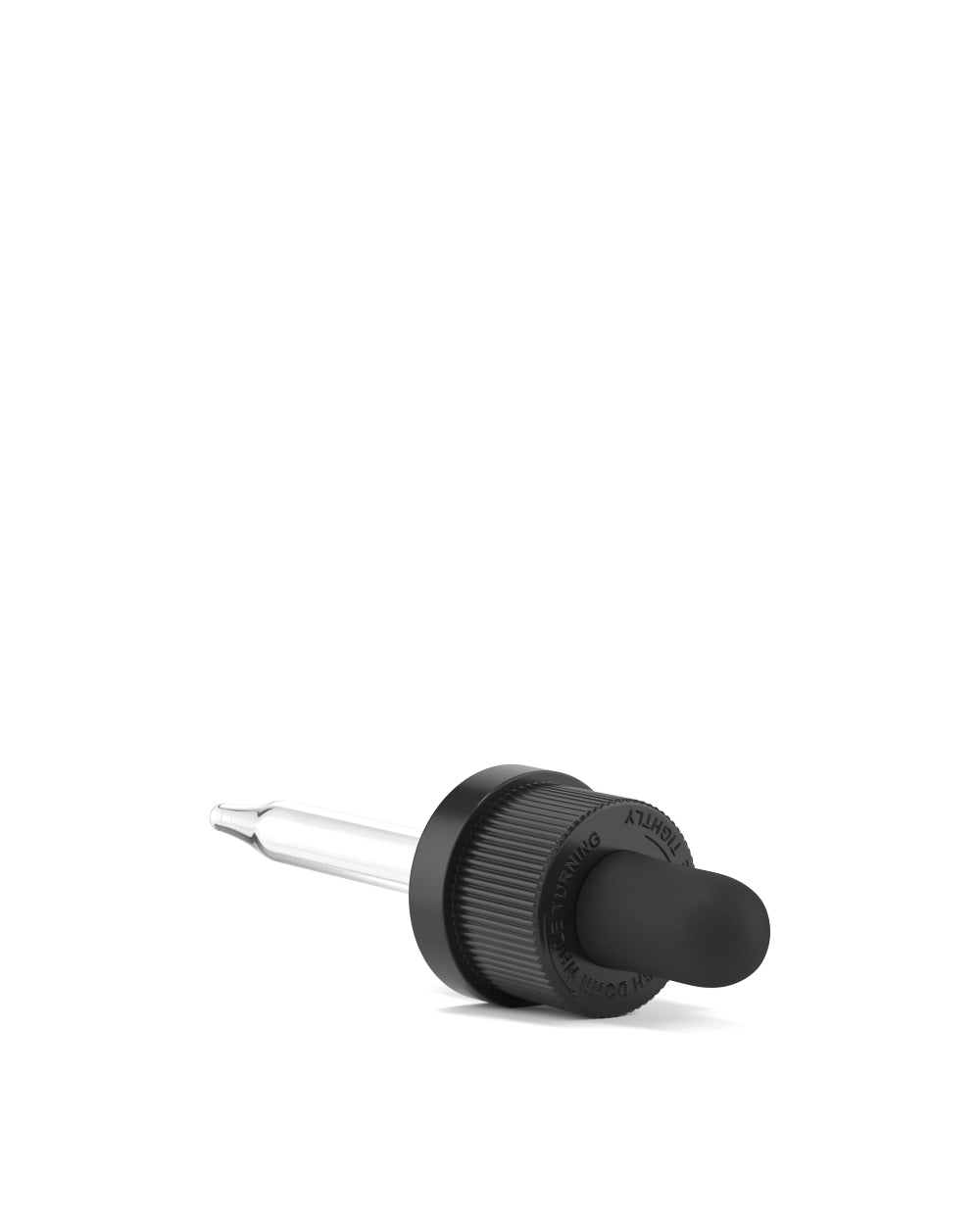 Child Resistant | Rectangular Glass Tincture Bottles w/ Black Ribbed Dropper Cap | 30mL - Matte Black - 120 Count