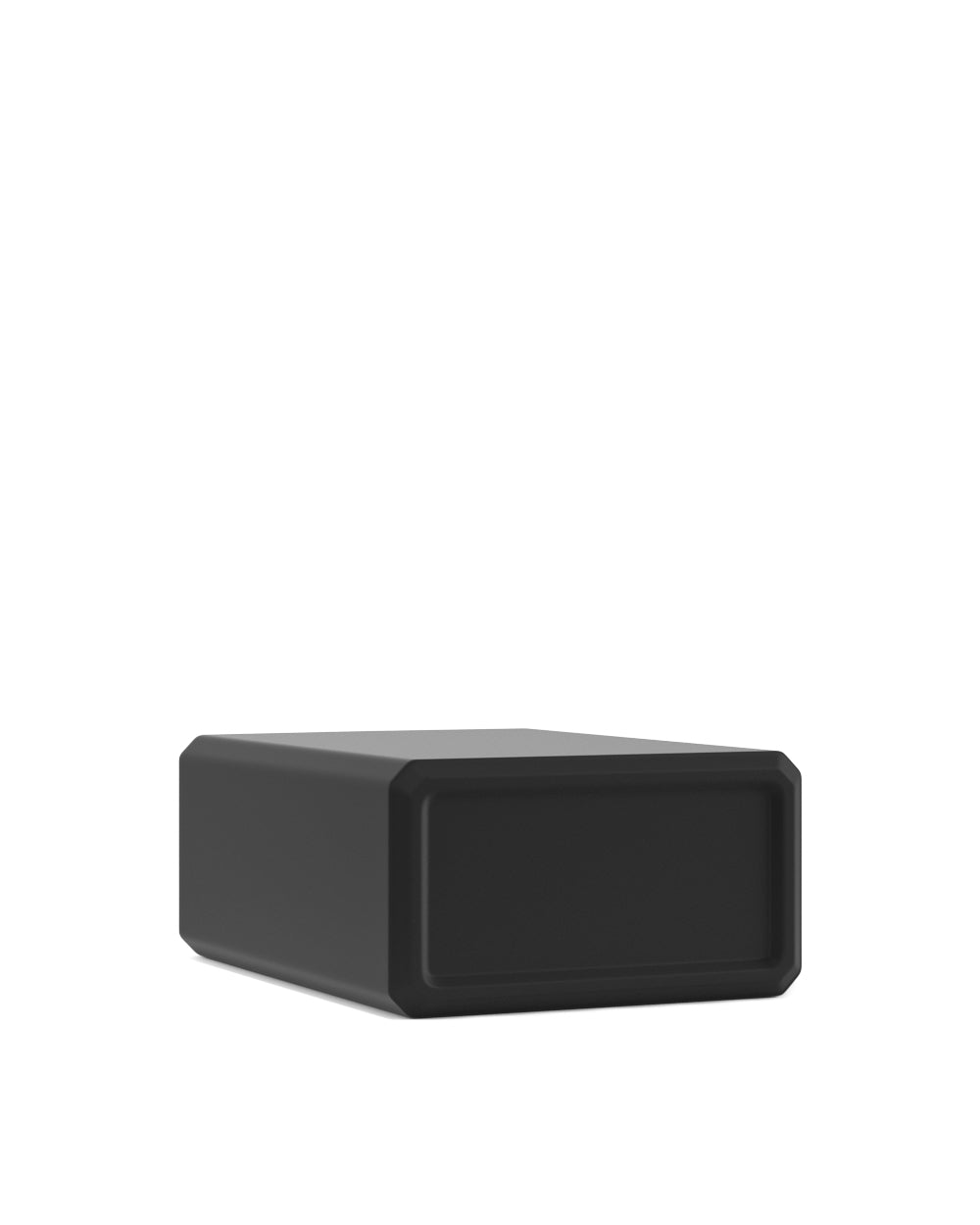 Child Resistant | Rectangular Glass Tincture Bottles w/ Black Ribbed Dropper Cap | 30mL - Matte Black - 120 Count