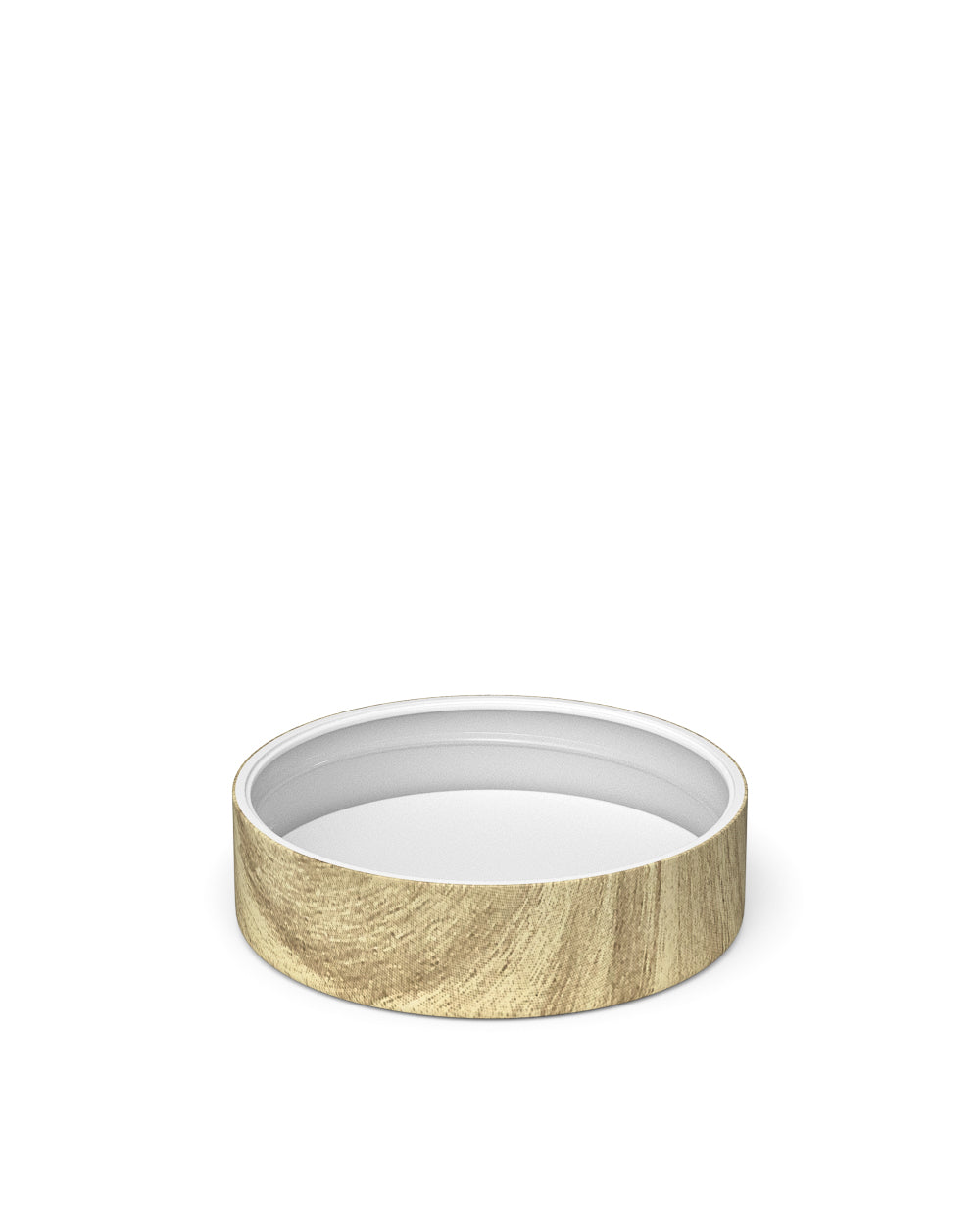 Child Resistant | Smooth Flat Push Down & Turn Plastic Caps w/ Foam Liner | 50mm - Maple Wood - 100 Count