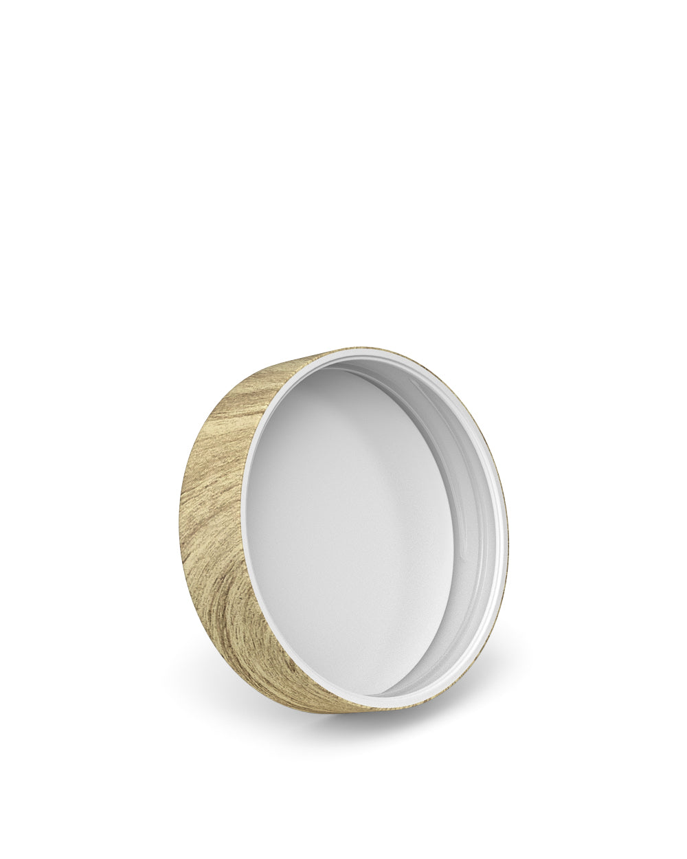 Child Resistant | Smooth Flat Push Down & Turn Plastic Caps w/ Foam Liner | 50mm - Maple Wood - 100 Count