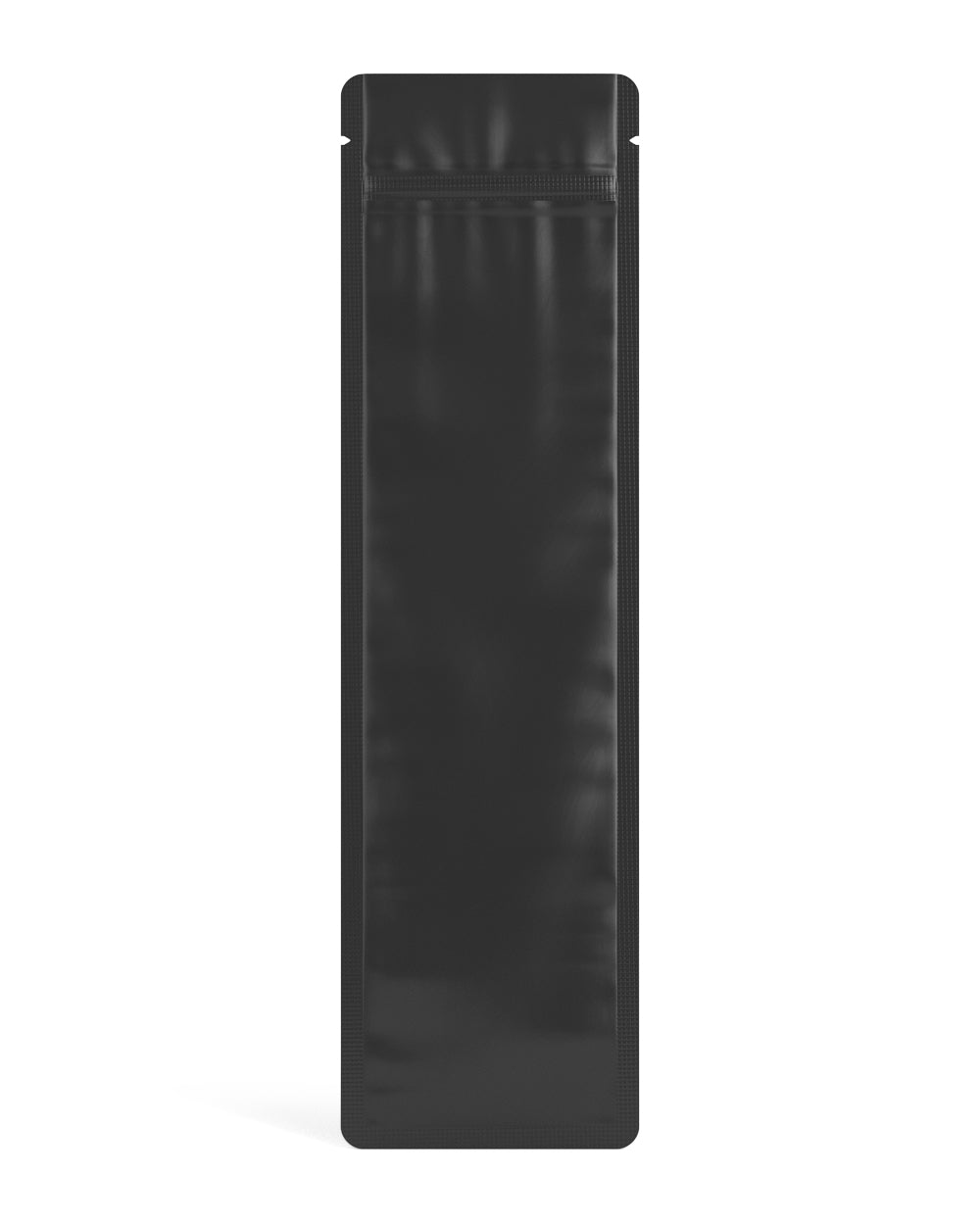 Tamper Evident | Matte Black PCR Mylar Bags for Pre-Roll/Syringe (Tear Notch) | 2.5in x 9in - 3.5g - 100 Count