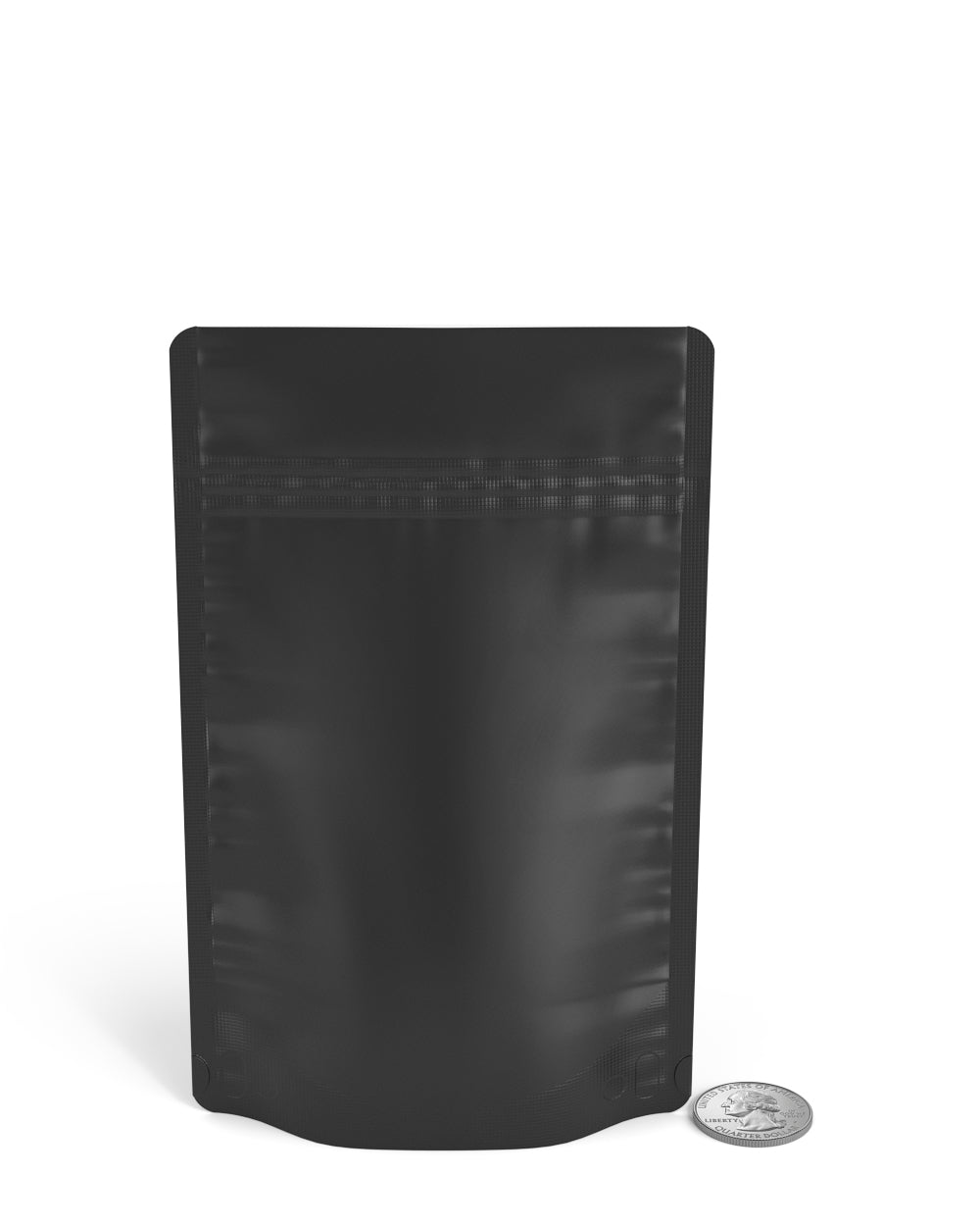 Tamper Evident | Matte Black Vista PCR Mylar Bags (No Tear Notch) | 4in x 6.5in - 7g - 1000 Count