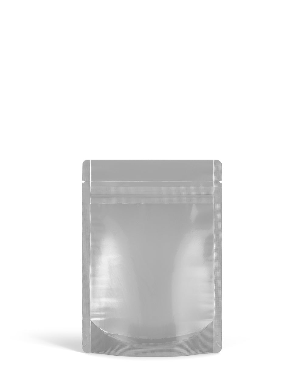 Tamper Evident | Matte Silver Vista Mylar PCR Bags (Tear Notch) | 3.6in x 5in - 3.5g - 1000 Count