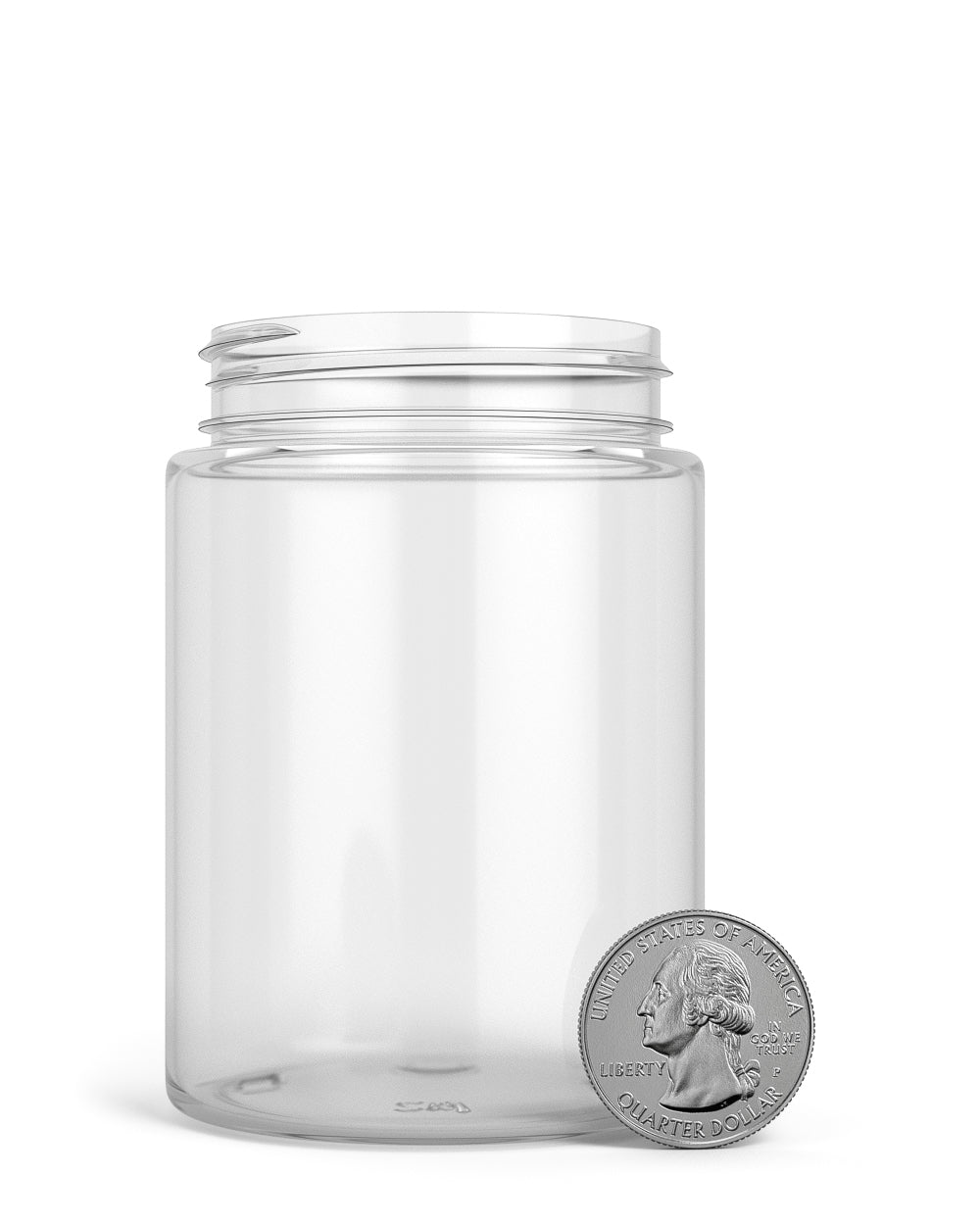 Straight Sided Clear Plastic PCR Jars | 53mm - 6oz - 80 Count