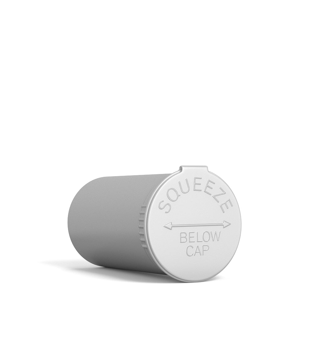 Child Resistant | Opaque Silver Pop Top PCR Bottles | 19dr - 3.5g - 225 Count
