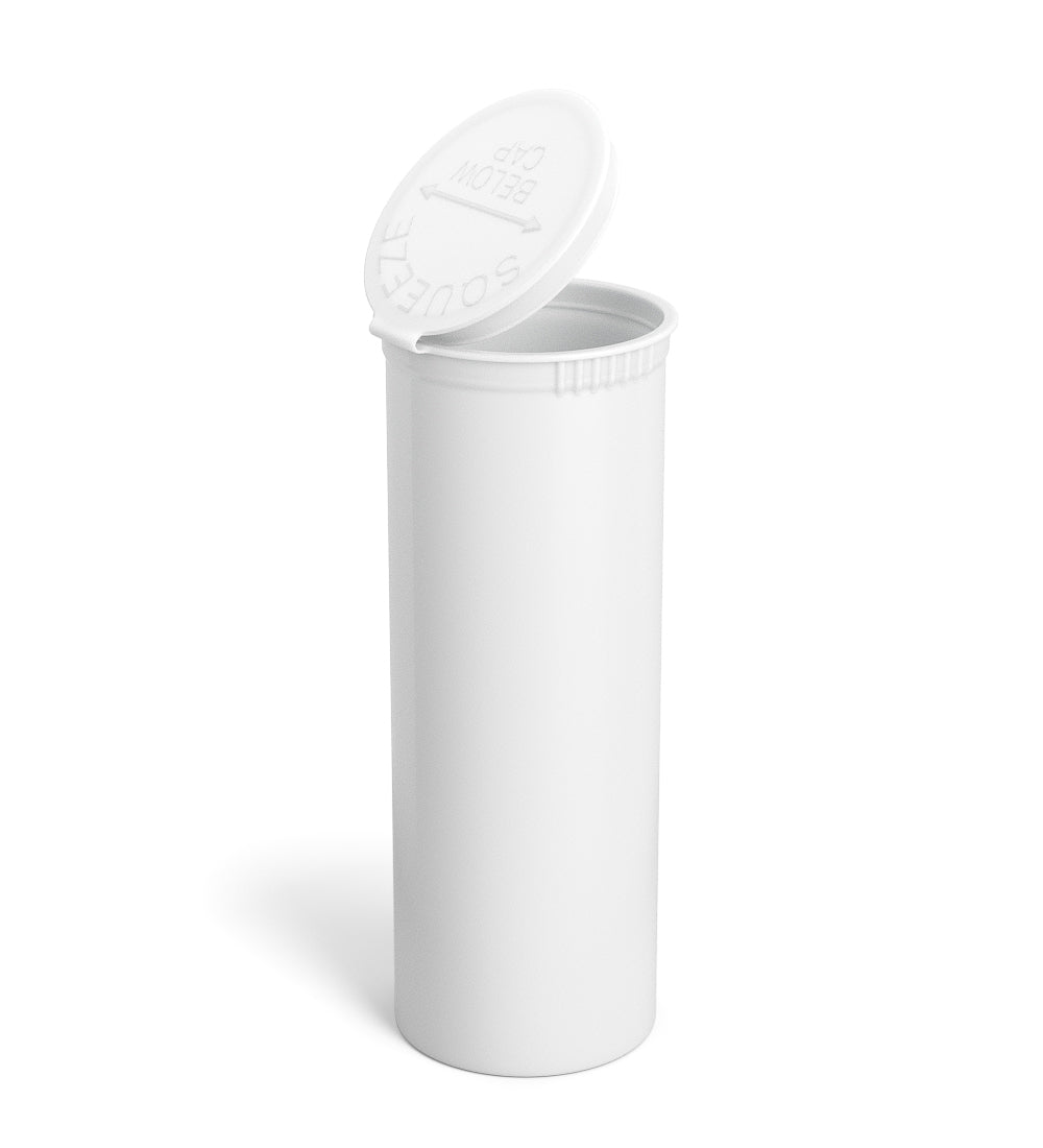 Child Resistant | Opaque White Pop Top PCR Bottles | 60dr - 14g - 75 Count