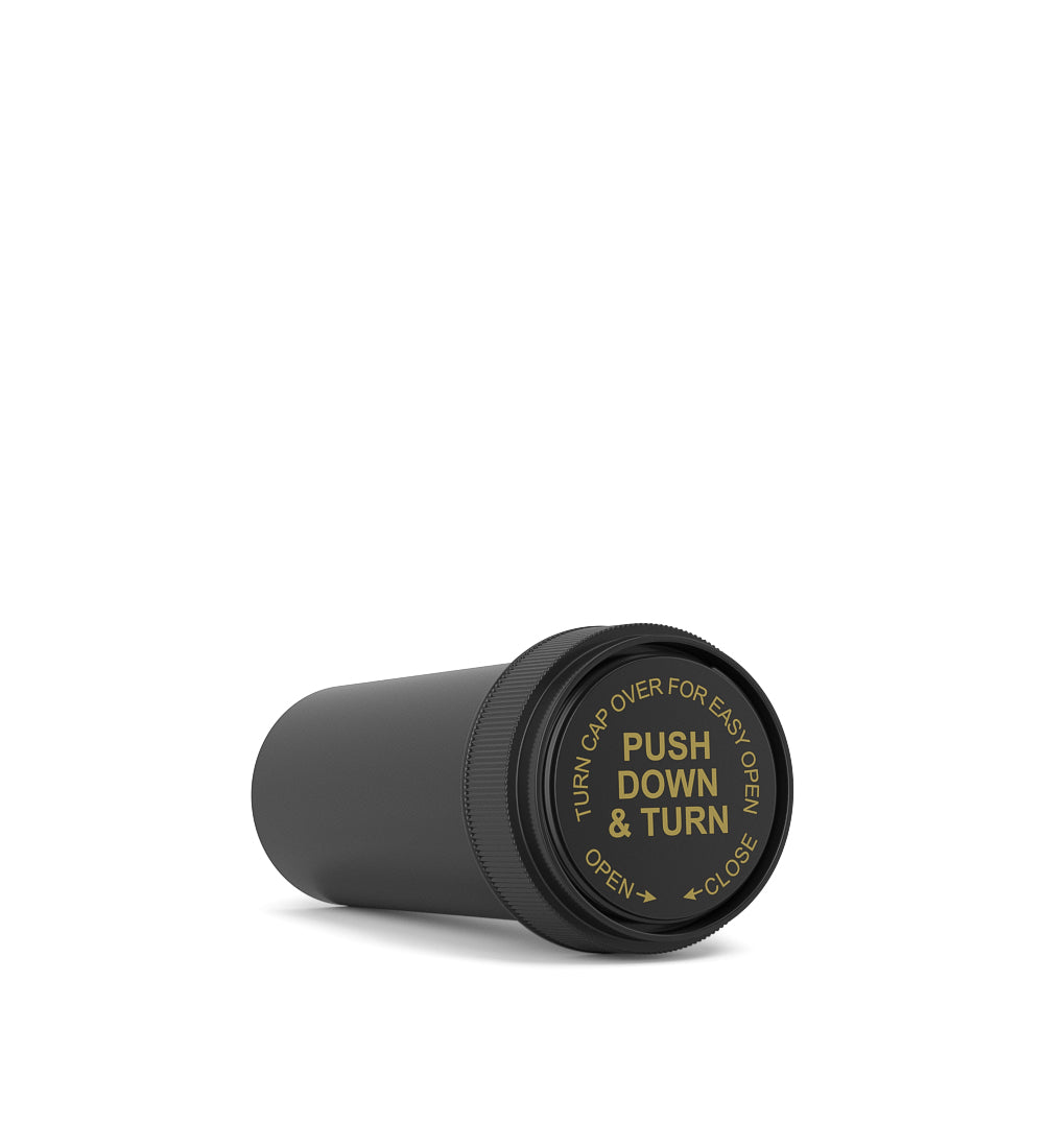 Child Resistant | Opaque Black Reversible Cap Vials | 30dr - 7g - 190 Count