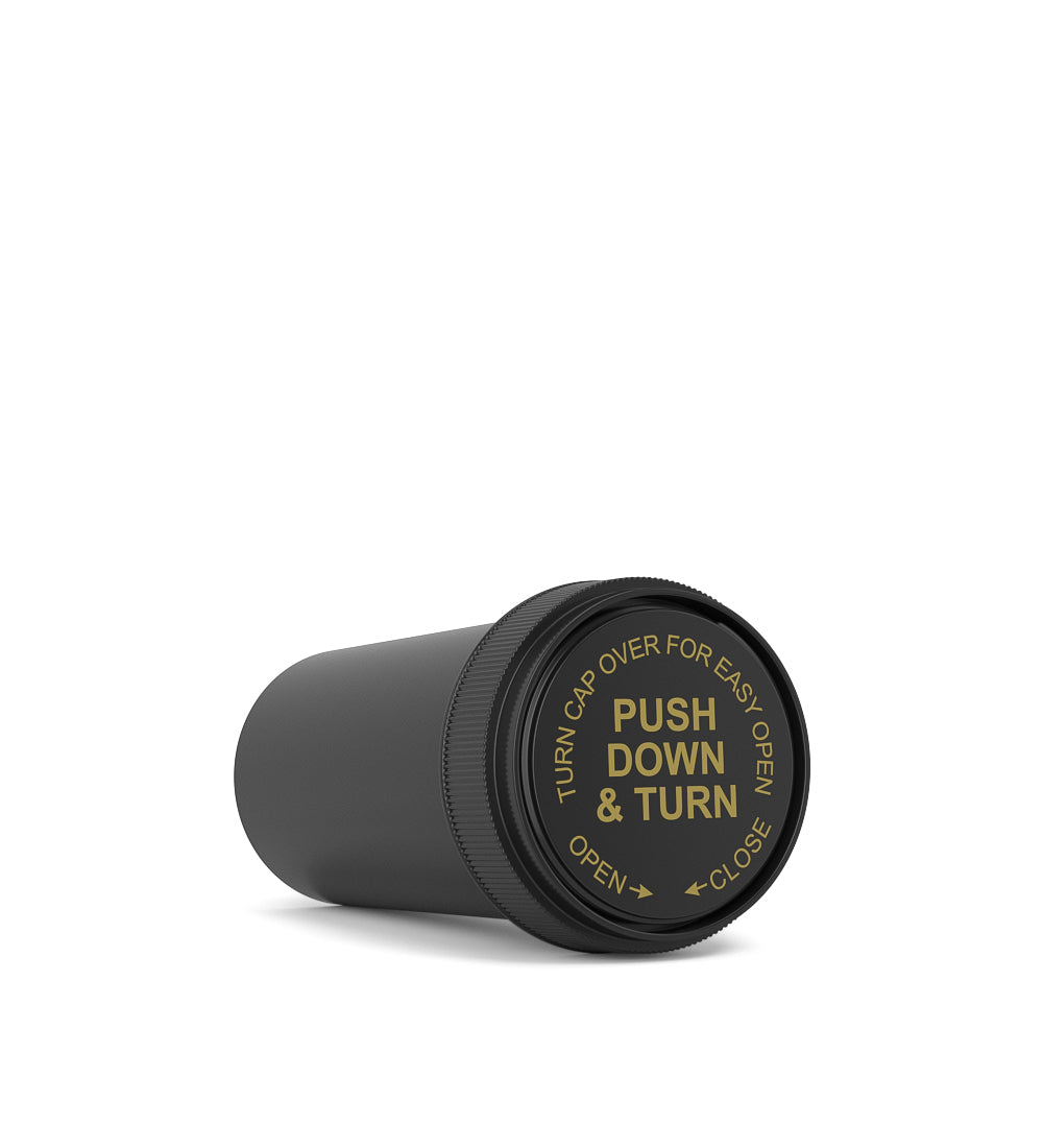 Child Resistant | Black Reversible Cap Vials | 40dr - 10g - 150 Count