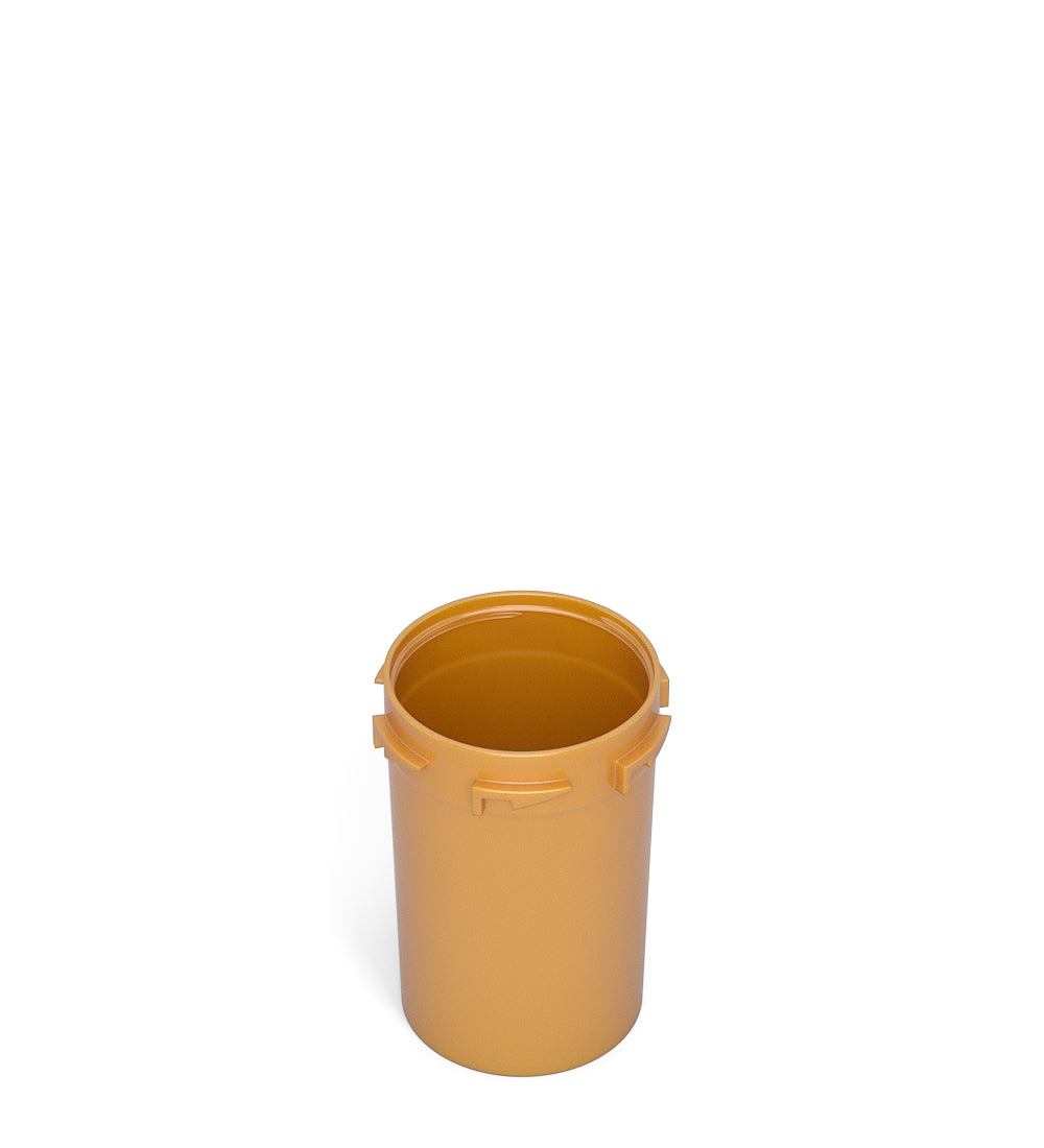 Child Resistant | Opaque Gold Blank Cap Reversible Vials | 20dr - 3.5g - 240 Count