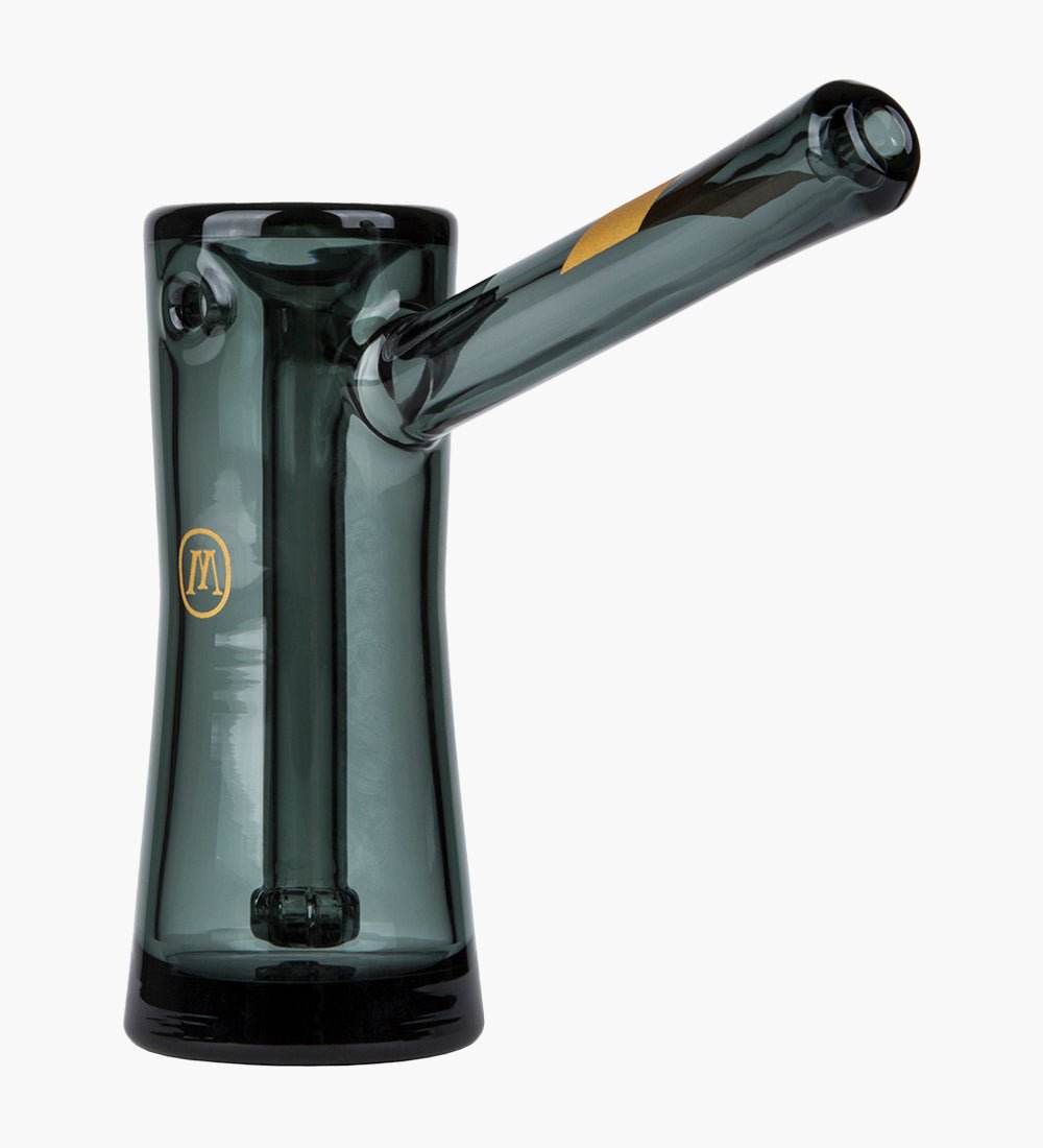 Marley Natural | Hammer Glass Bubbler w/ Thick Base | 4.5in Tall - Glass - Smoked - 2