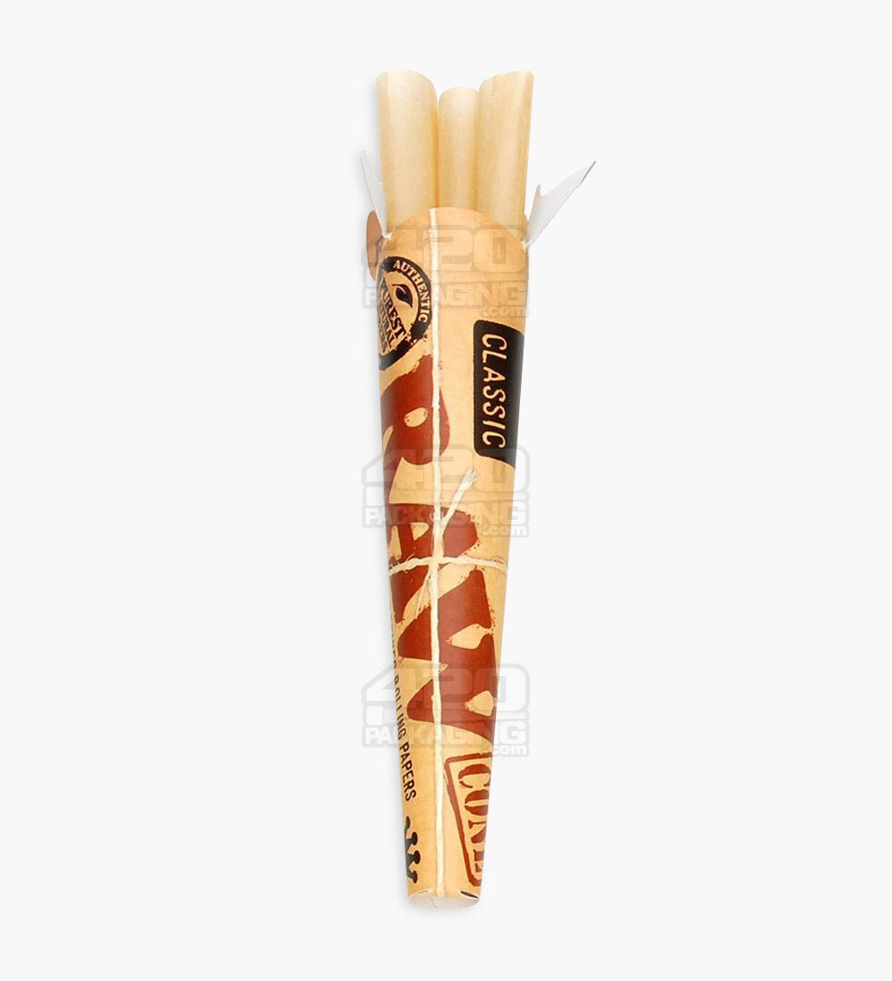 RAW 109mm Classic King Size Pre Rolled Hemp Paper Cones 109/Box - 3