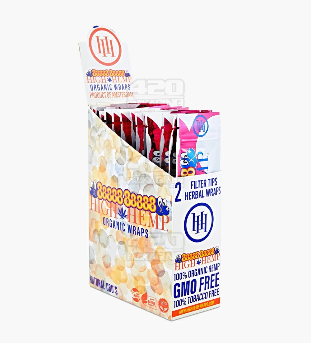 High Hemp Hubba Bubba Organic Hemp Blunt Wraps 25/Box - 2