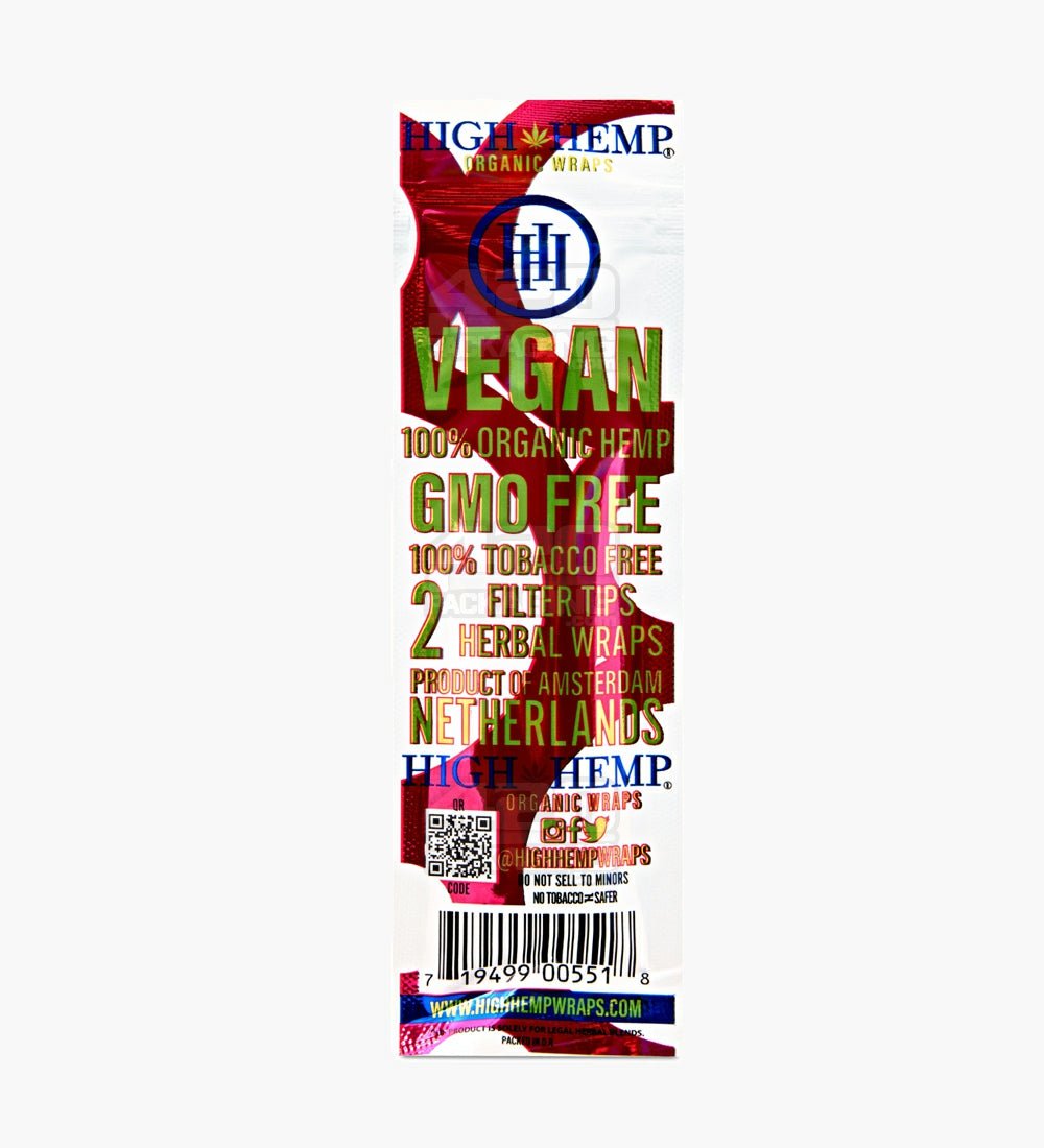 High Hemp Hubba Bubba Organic Hemp Blunt Wraps 25/Box - 4
