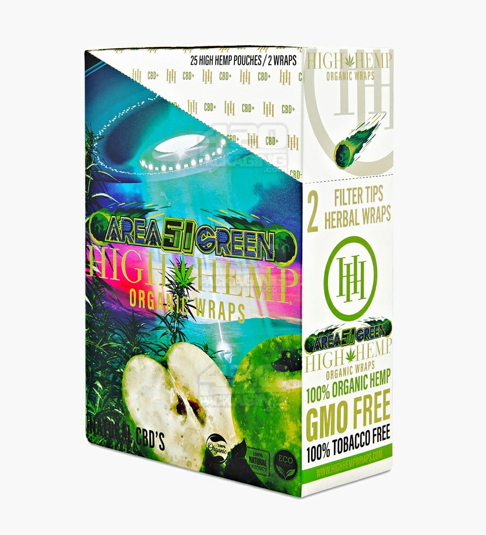 High Hemp Area 51 Organic Hemp Blunt Wraps 25/Box - 1