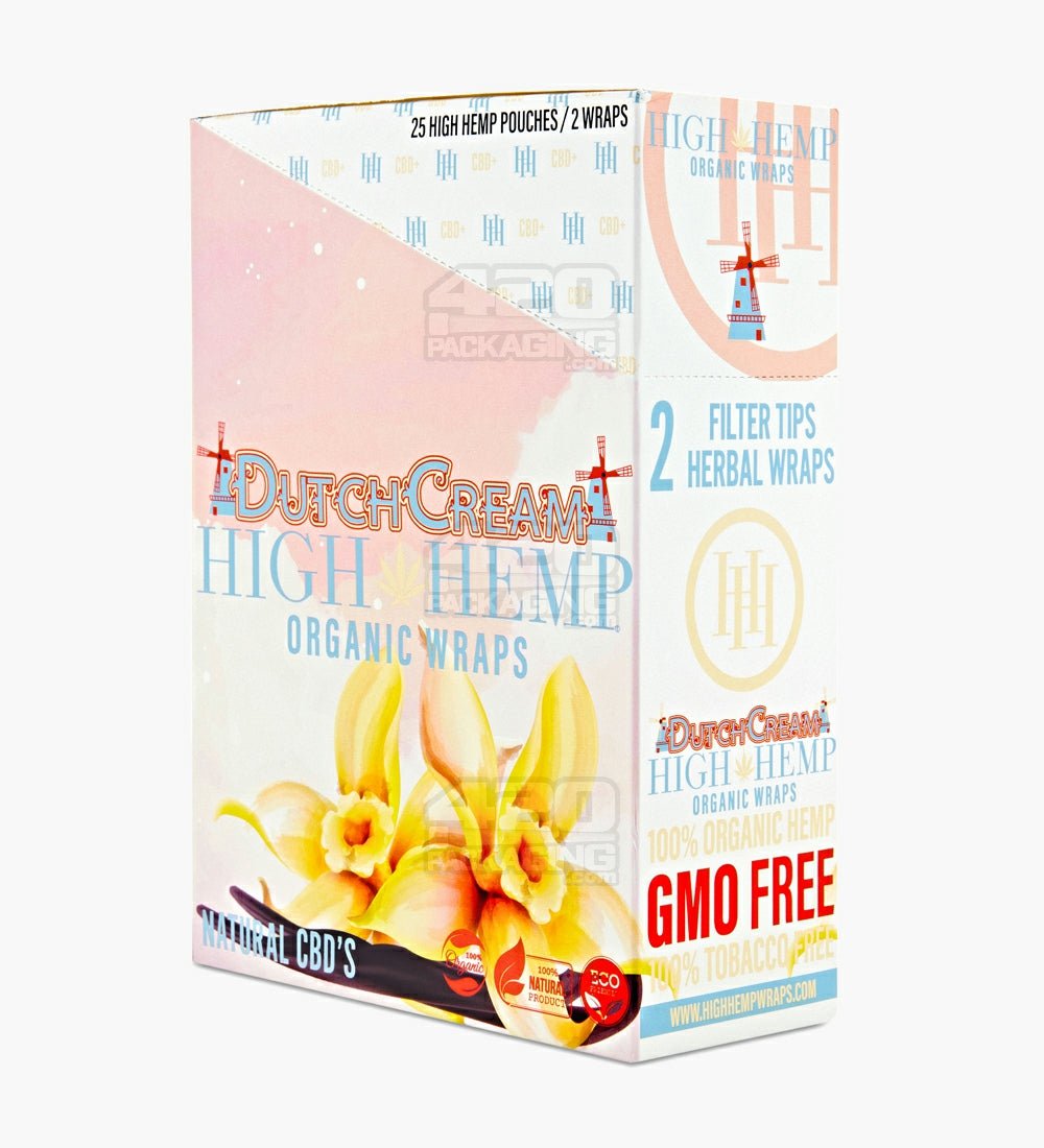 High Hemp Dutch Cream Organic Hemp Blunt Wraps 25/Box - 1