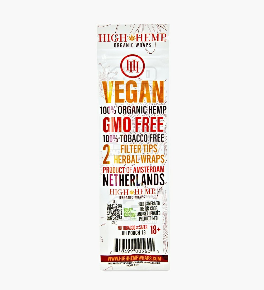 High Hemp Flora Passion Organic Hemp Blunt Wraps 25/Box - 6