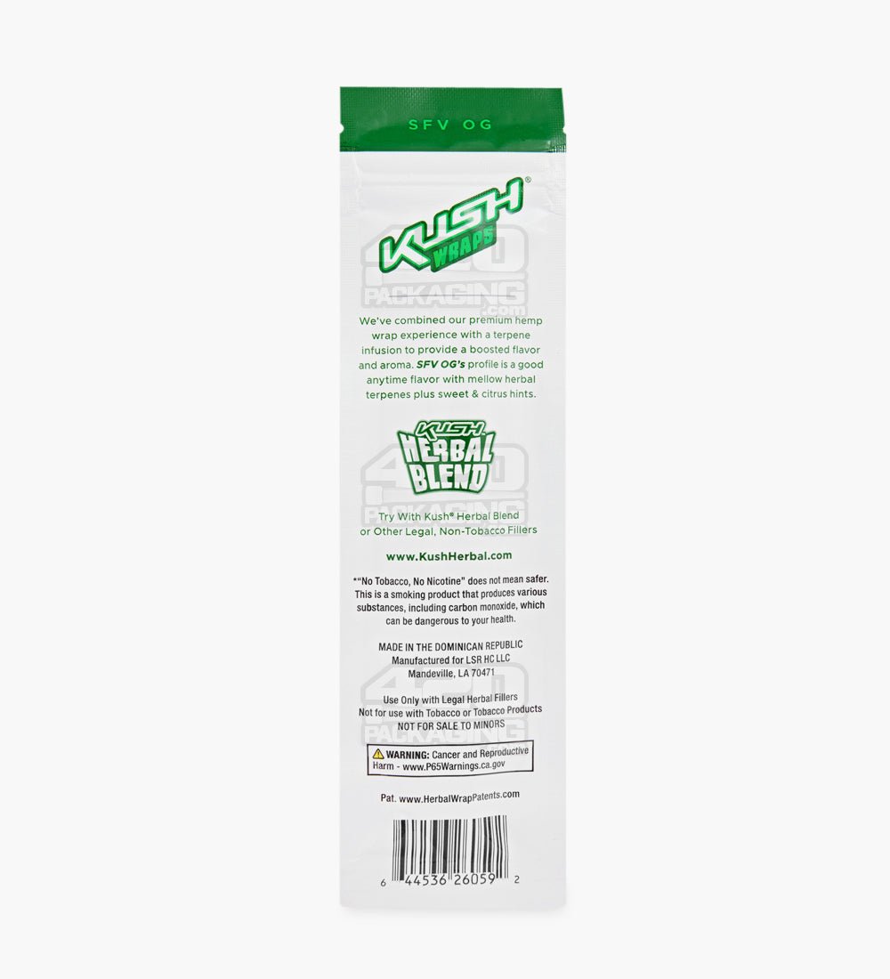 Kush SFV OG Terpene Infused Herbal Hemp Wraps 15/Box - 3