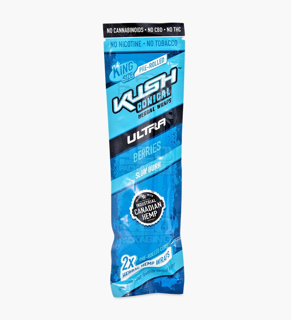 Kush Berries Ultra Herbal Hemp Conical Wraps 15/Box - 2