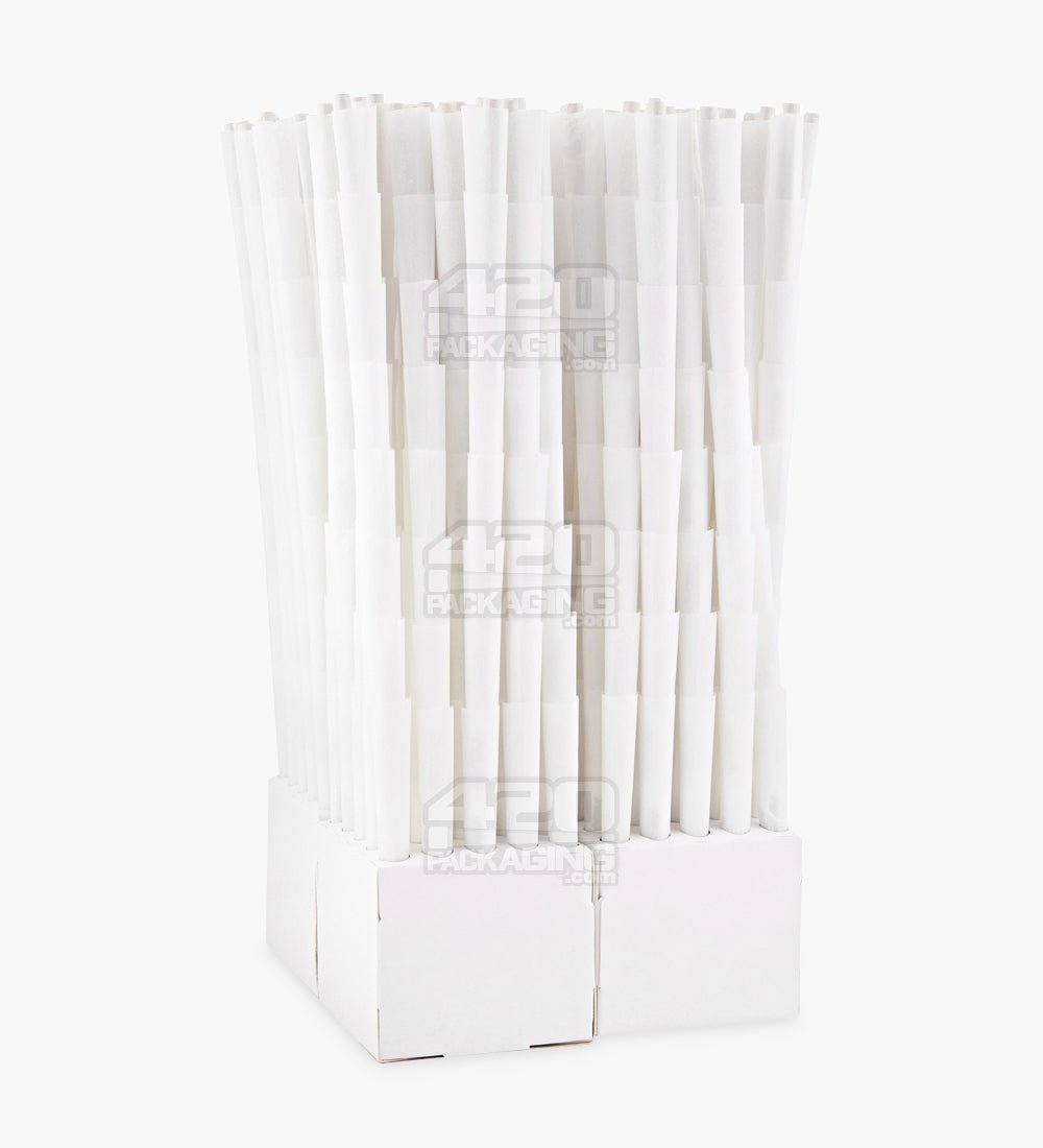 Kush 109mm King Size Bleached White Pre Rolled Cones w/ Filter Tip 800/Box - 3