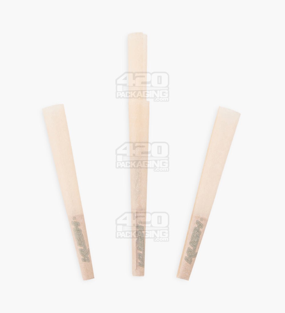 Kush 70mm Dogwalker Size Unbleached Brown Pre Rolled Cones w/ Filter Tip 1000/Box - 4