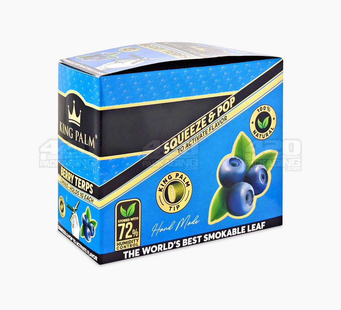 King Palm Berry Terps Natural Mini Leaf Blunt Wraps 15/Box - 3
