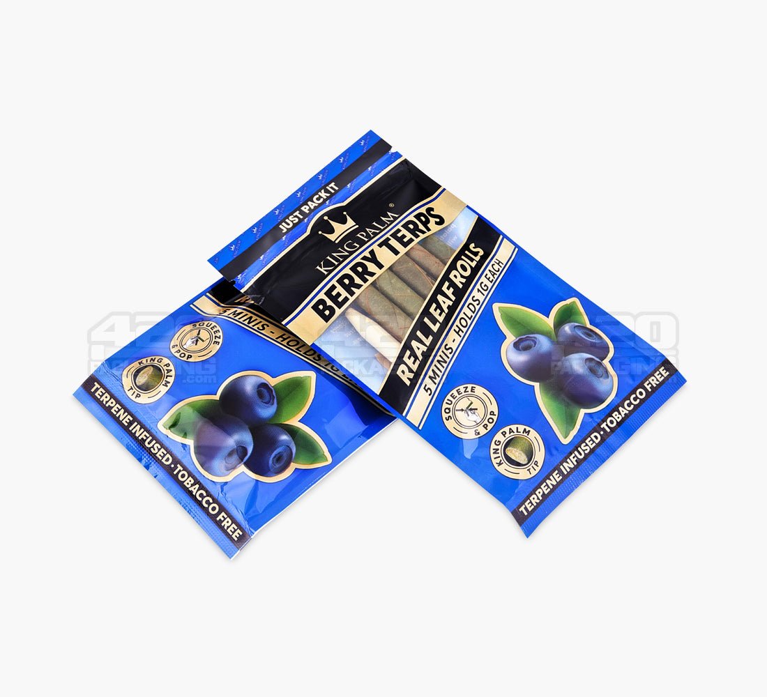 King Palm Berry Terps Natural Mini Leaf Blunt Wraps 15/Box - 4
