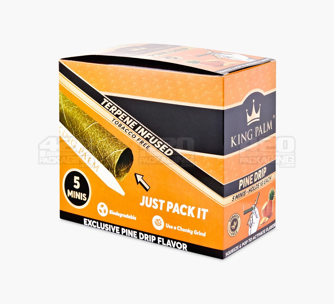 King Palm Pine Drip Natural Mini Leaf Blunt Wraps 15/Box - 2