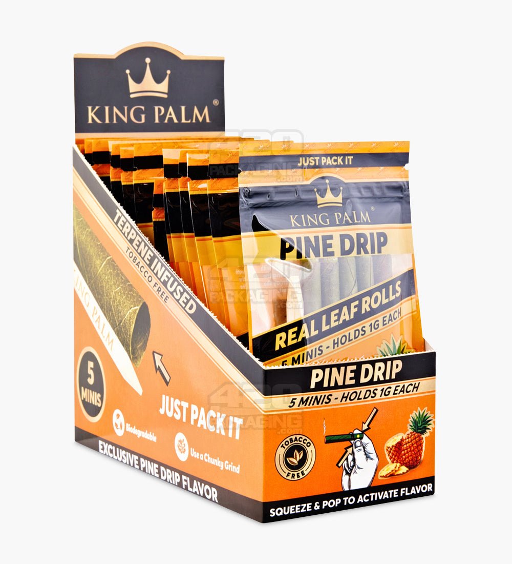 King Palm Pine Drip Natural Mini Leaf Blunt Wraps 15/Box - 1