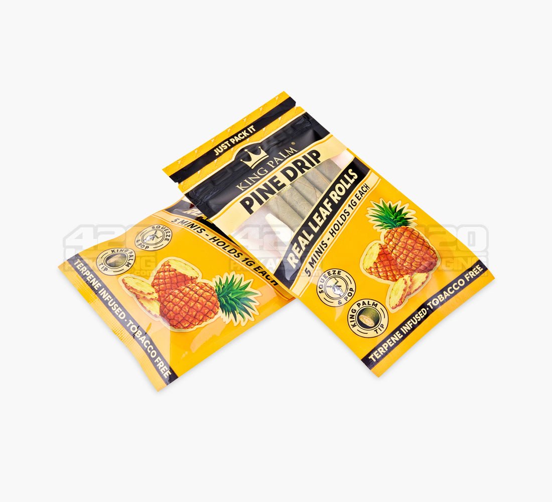 King Palm Pine Drip Natural Mini Leaf Blunt Wraps 15/Box - 4