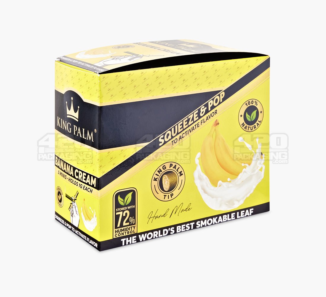 King Palm Banana Cream Natural Mini Leaf Blunt Wraps 15/Box - 3