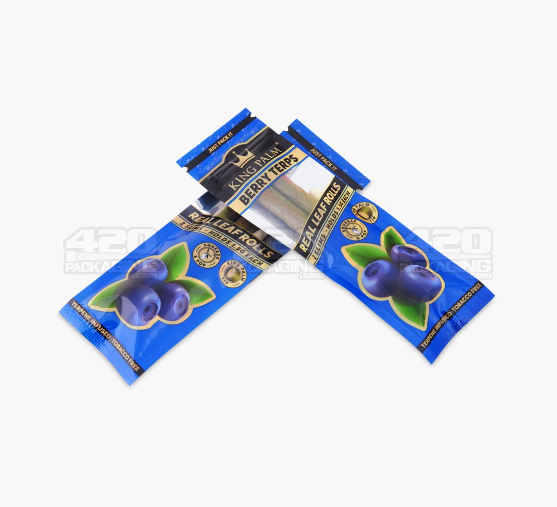 King Palm Berry Terps Natural Slim Leaf Blunt Wraps 20/Box - 4