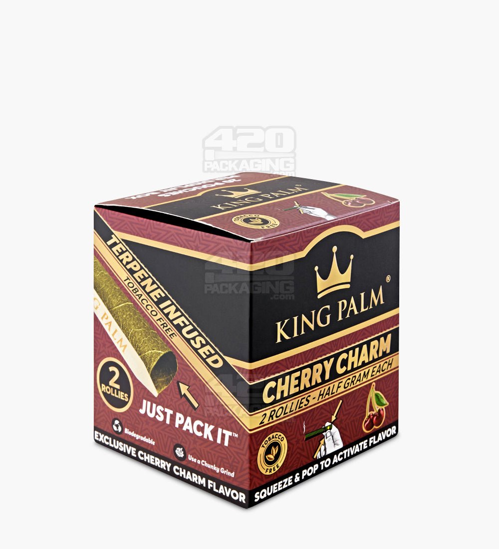 King Palm Cherry Charm Natural Rollie Leaf Blunt Wraps 20/Box - 2