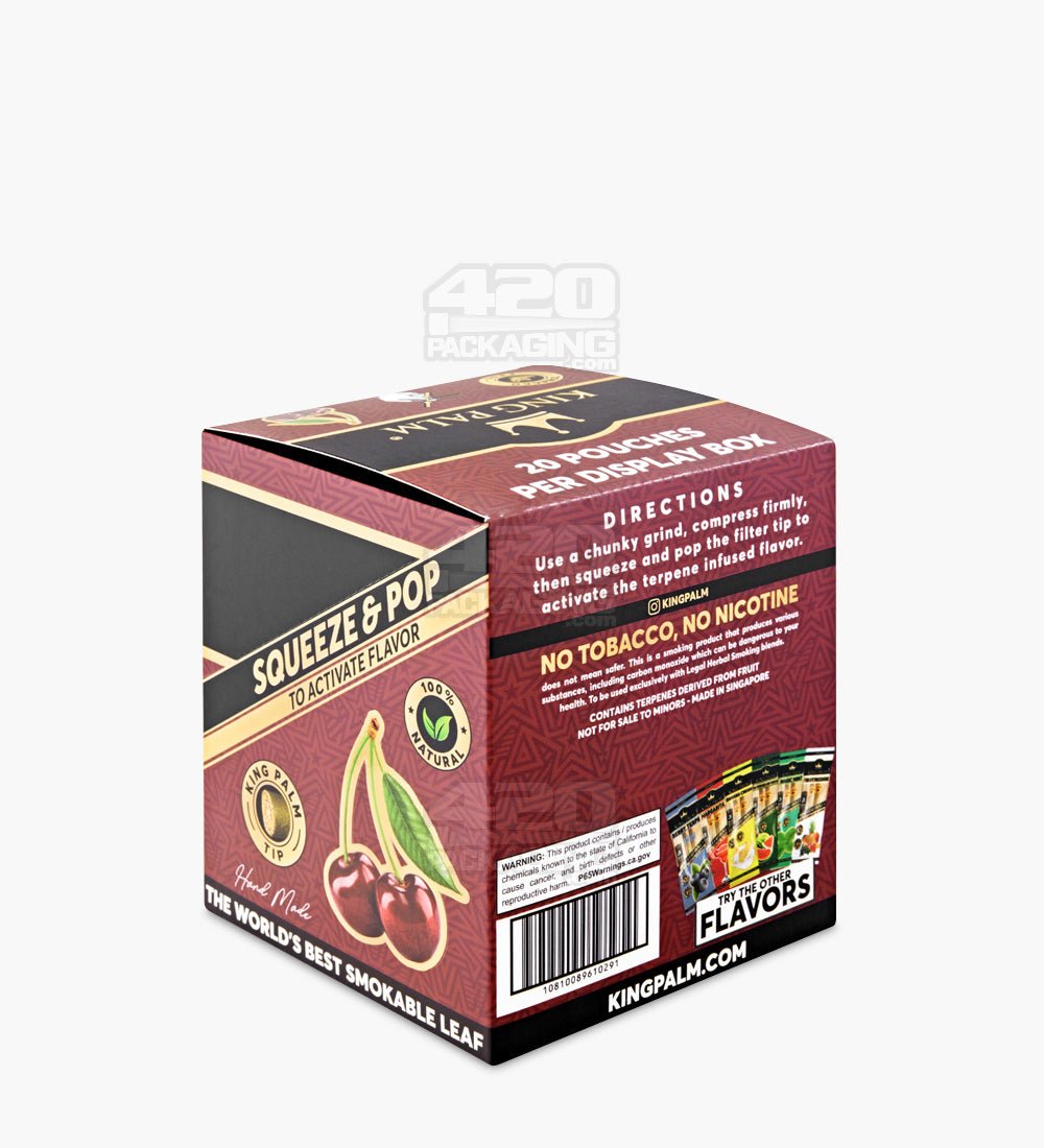 King Palm Cherry Charm Natural Rollie Leaf Blunt Wraps 20/Box - 3